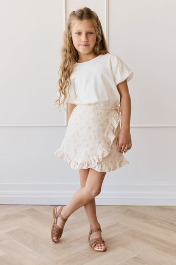 Organic Cotton Muslin Celine Skirt - Emelia Pink Childrens Skirt from Jamie Kay USA