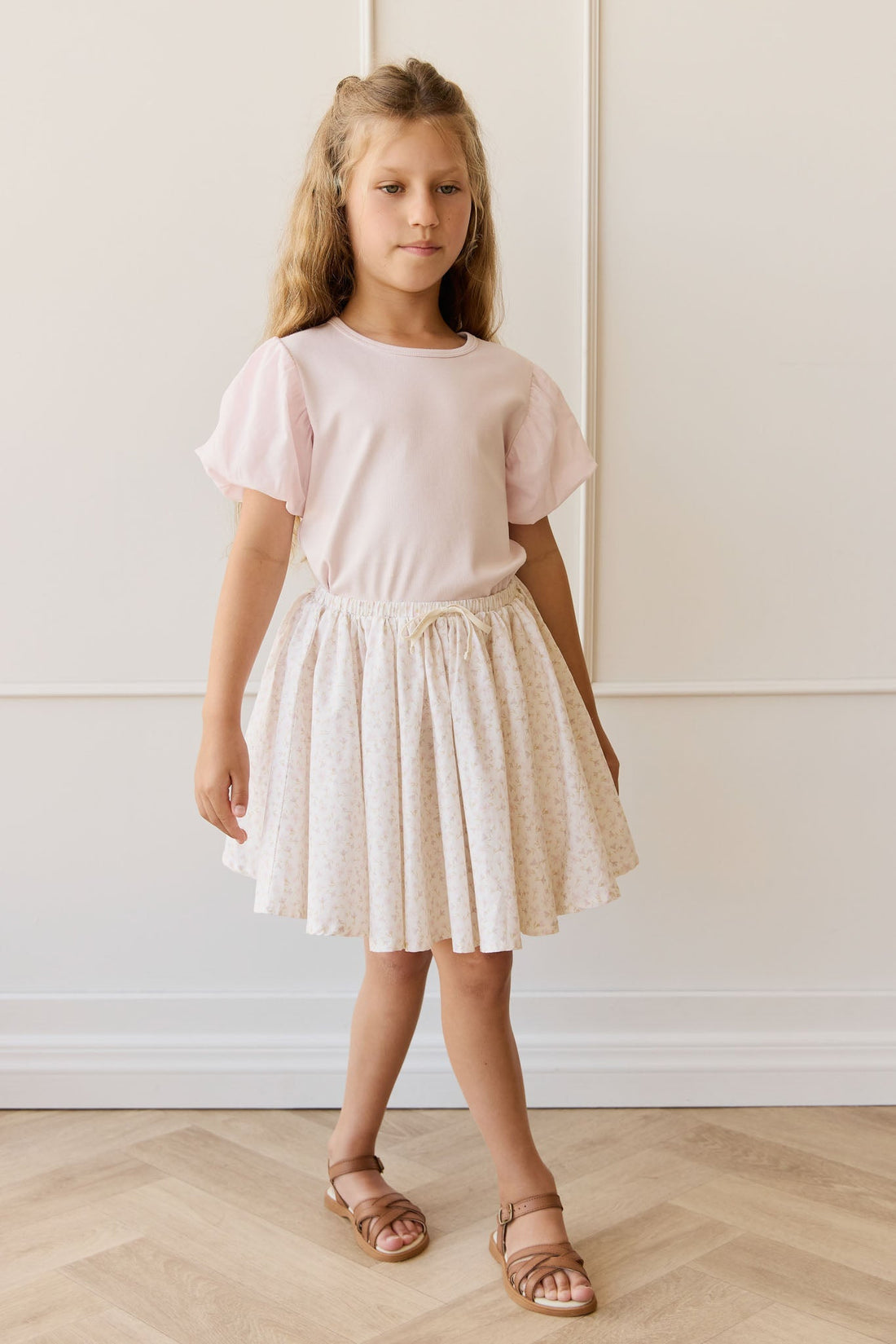 Pima Cotton Myla Top - Soft Misty Rose Childrens Top from Jamie Kay USA