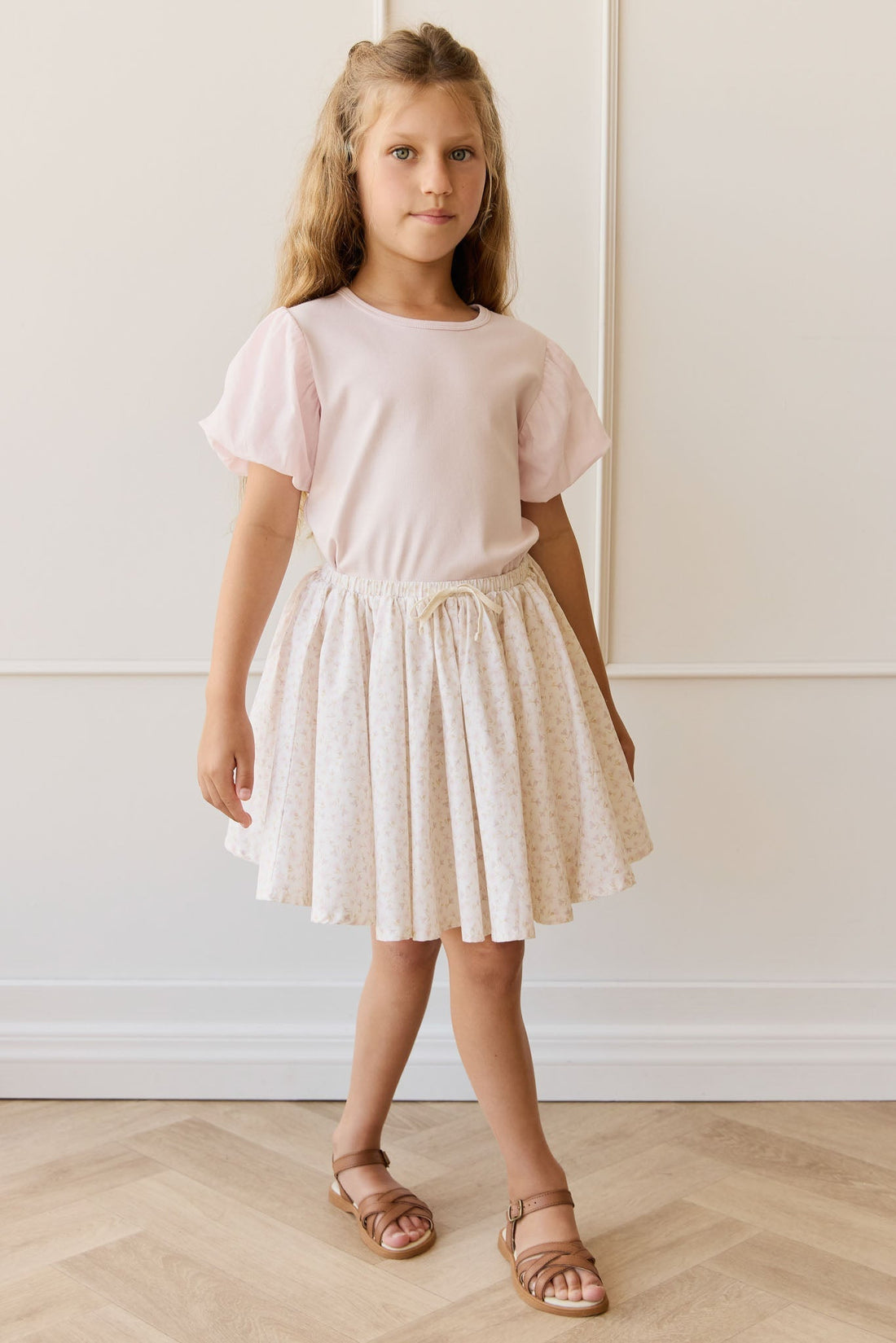 Organic Cotton Winnie Skirt - Aries Mauve Childrens Skirt from Jamie Kay USA