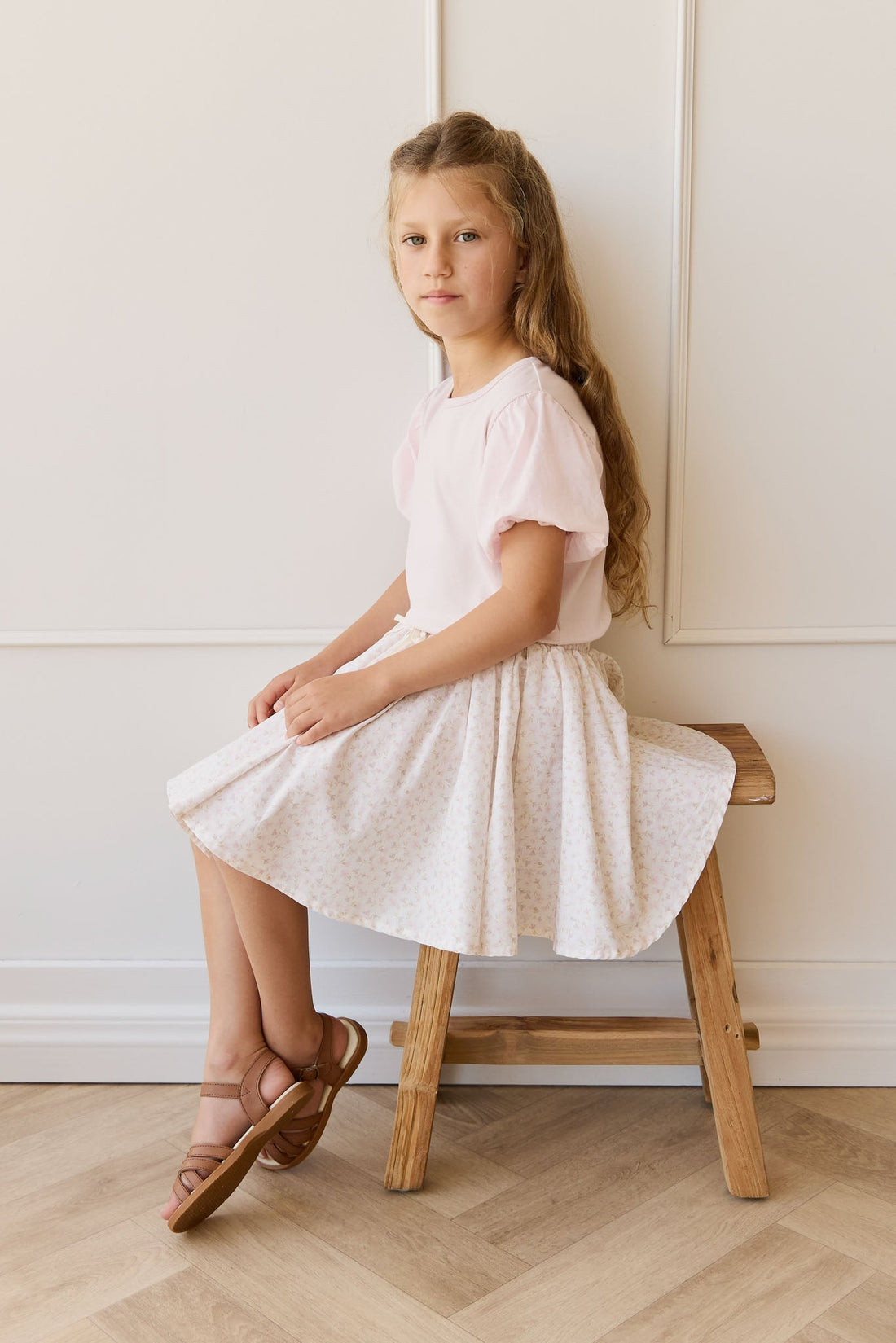Organic Cotton Winnie Skirt - Aries Mauve Childrens Skirt from Jamie Kay USA