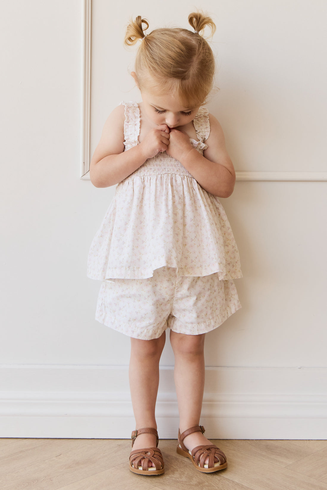 Organic Cotton Emelia Short - Aries Mauve Childrens Short from Jamie Kay USA