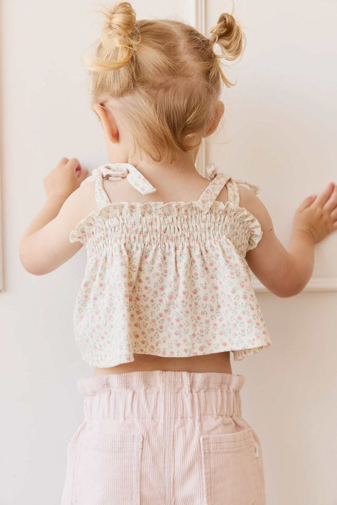 Organic Cotton Emmeline Top - Posy Garden Pink Childrens Top from Jamie Kay USA
