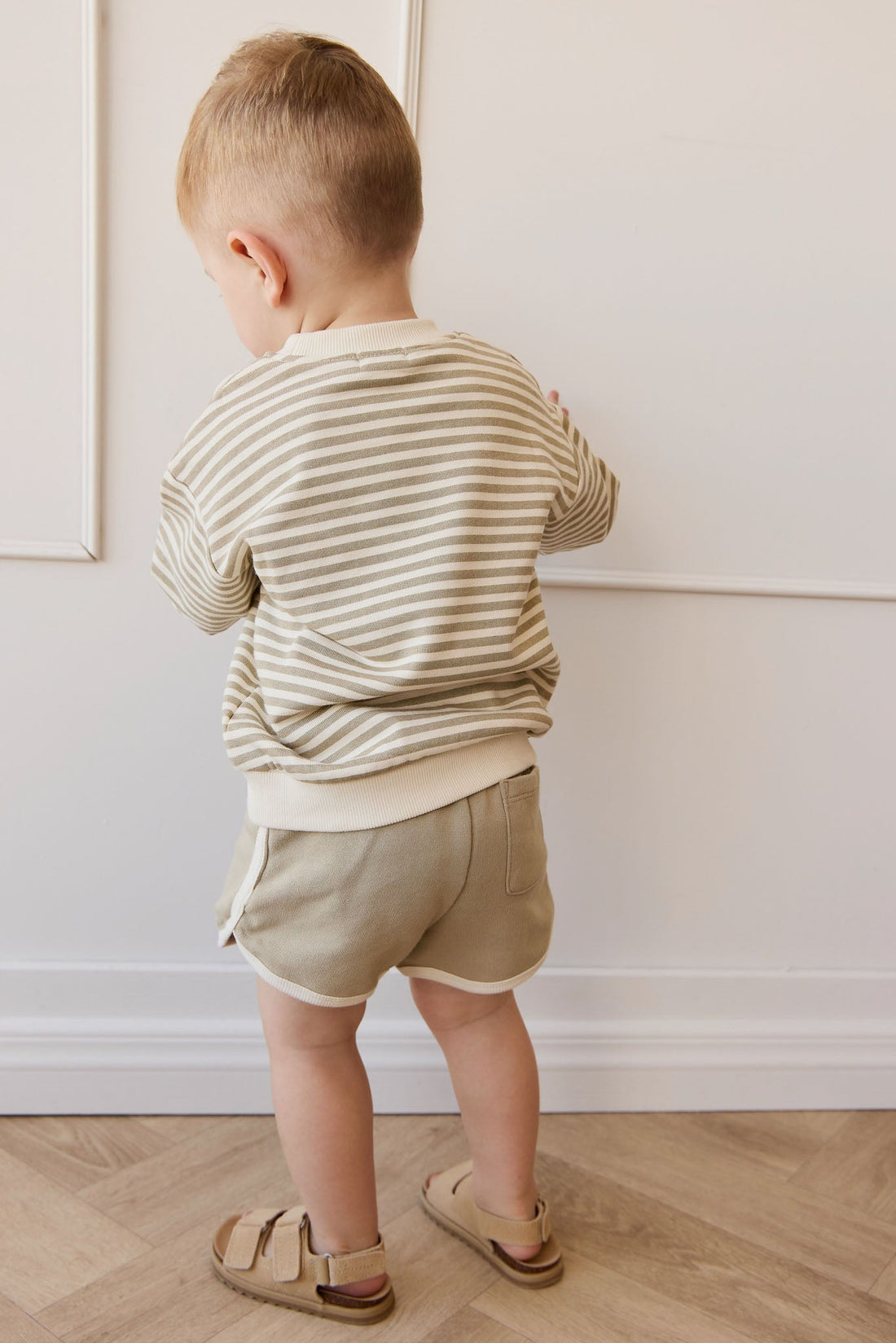 Organic Cotton Eric Short - Sandy Brown Childrens Short from Jamie Kay USA