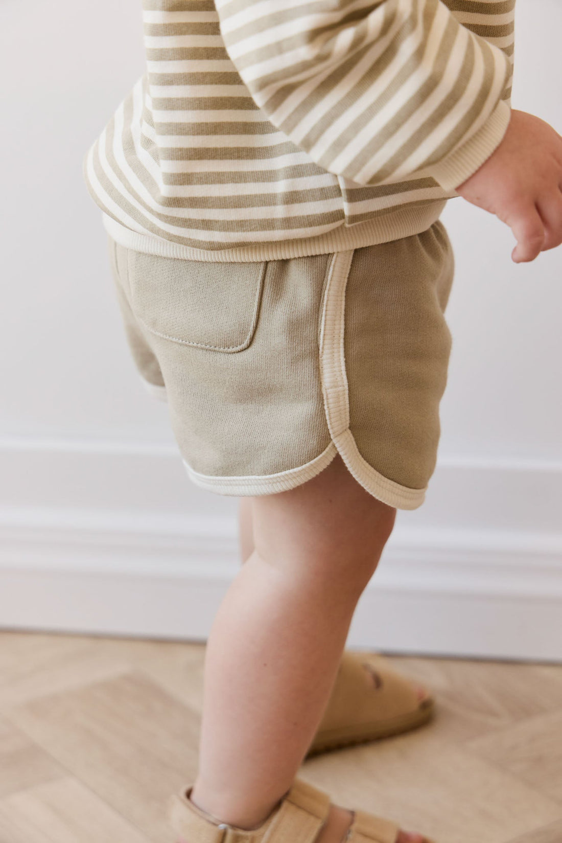 Organic Cotton Eric Short - Sandy Brown Childrens Short from Jamie Kay USA