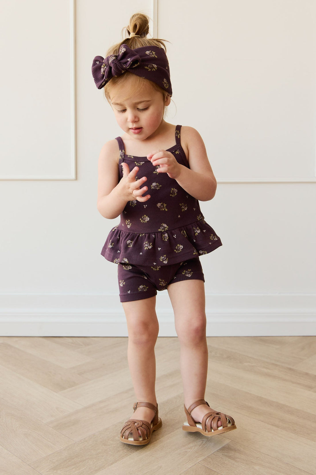 Organic Cotton Fine Rib Lillian Top - Simone Huckleberry Childrens Top from Jamie Kay USA