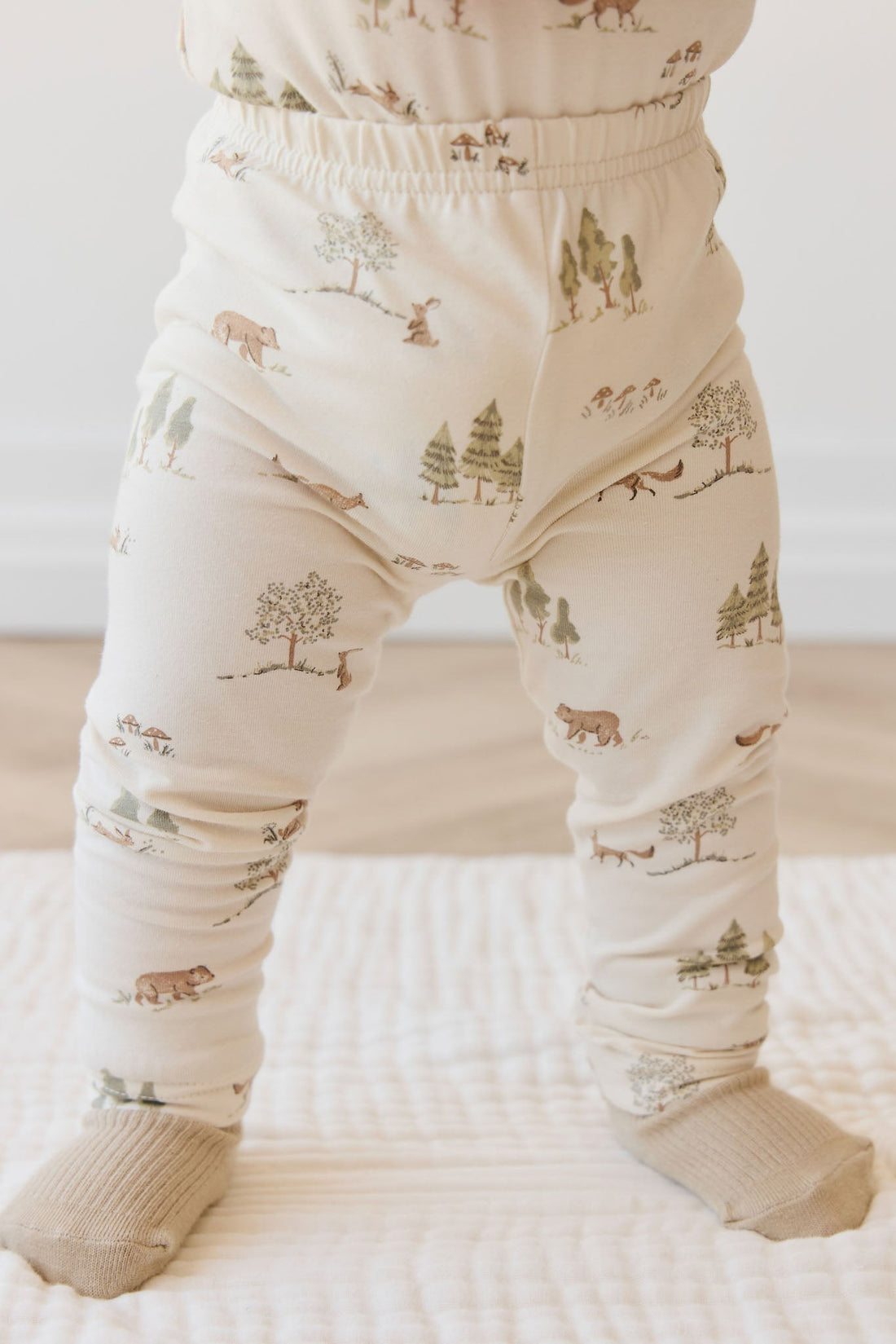 Organic Cotton Everyday Legging - Pine Forest Friends Childrens Legging from Jamie Kay USA
