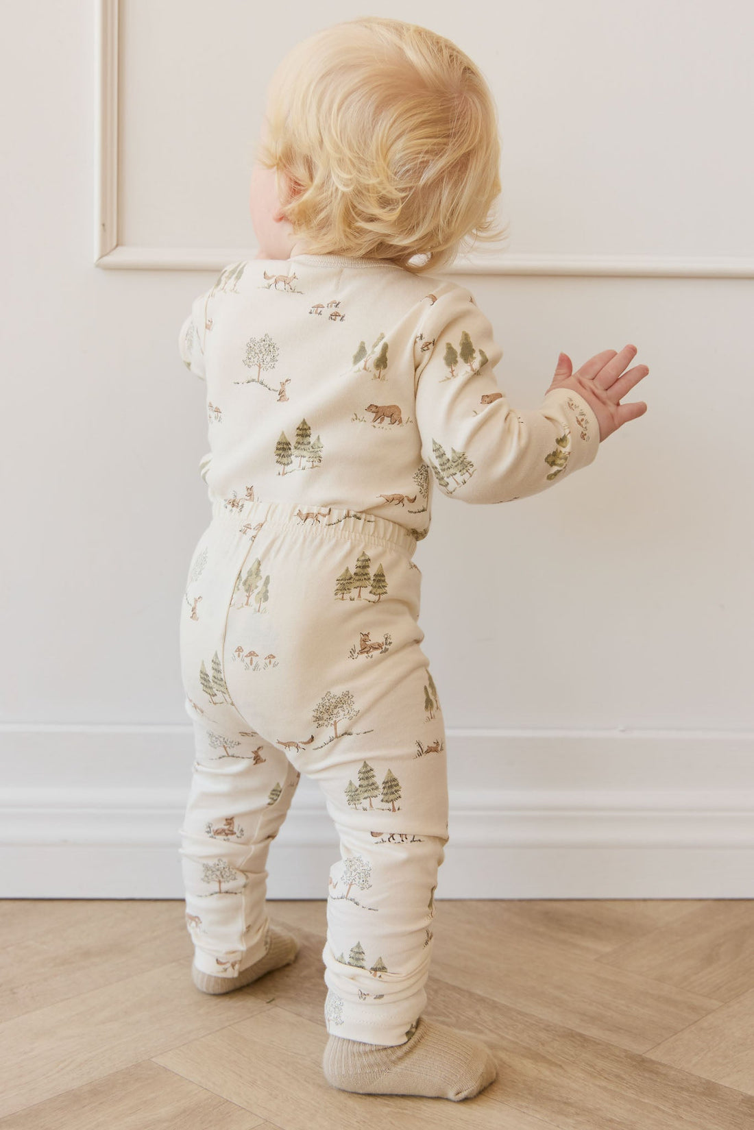 Organic Cotton Everyday Legging - Pine Forest Friends Childrens Legging from Jamie Kay USA