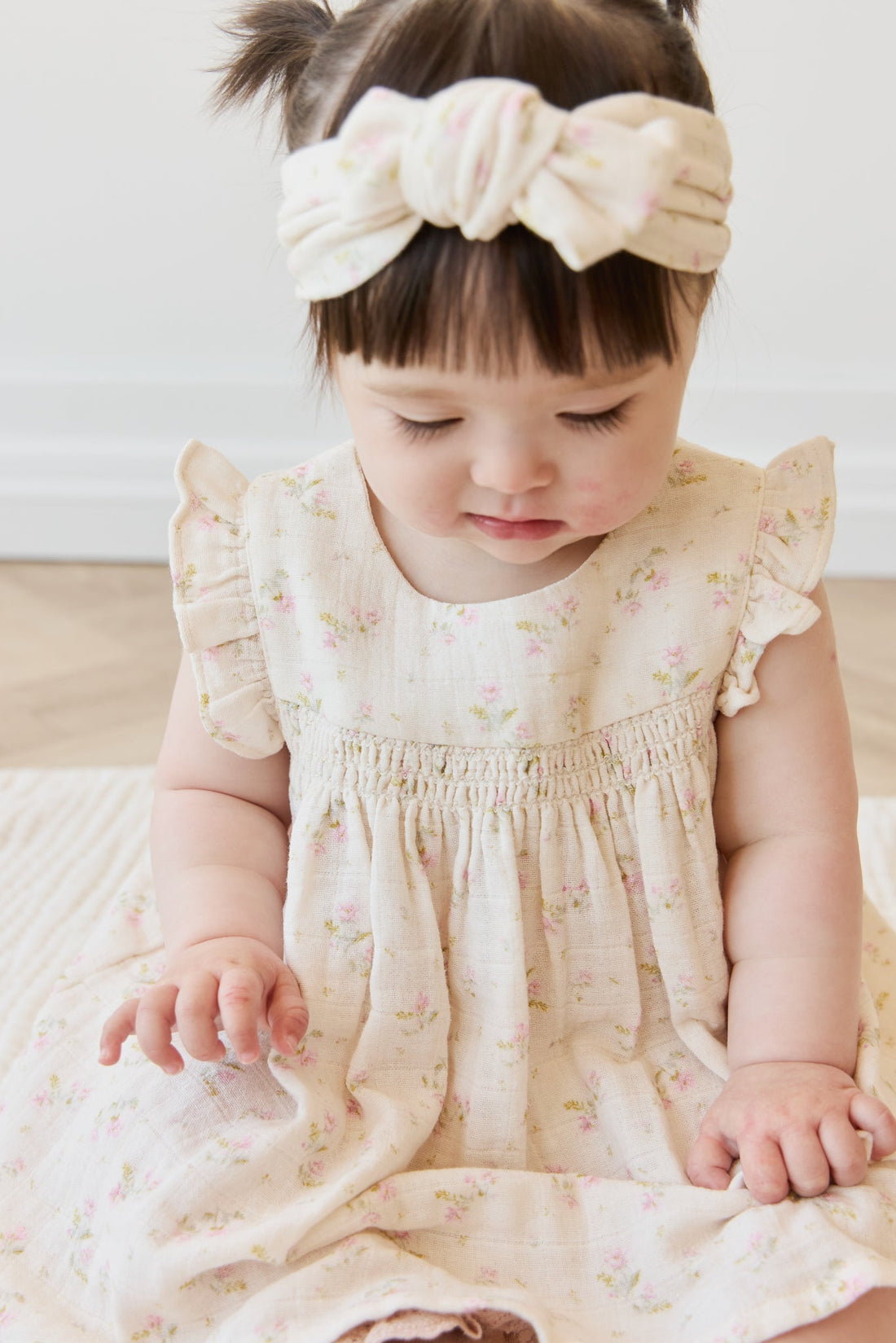 Organic Cotton Muslin Headband - Emelia Pink Childrens Headband from Jamie Kay USA