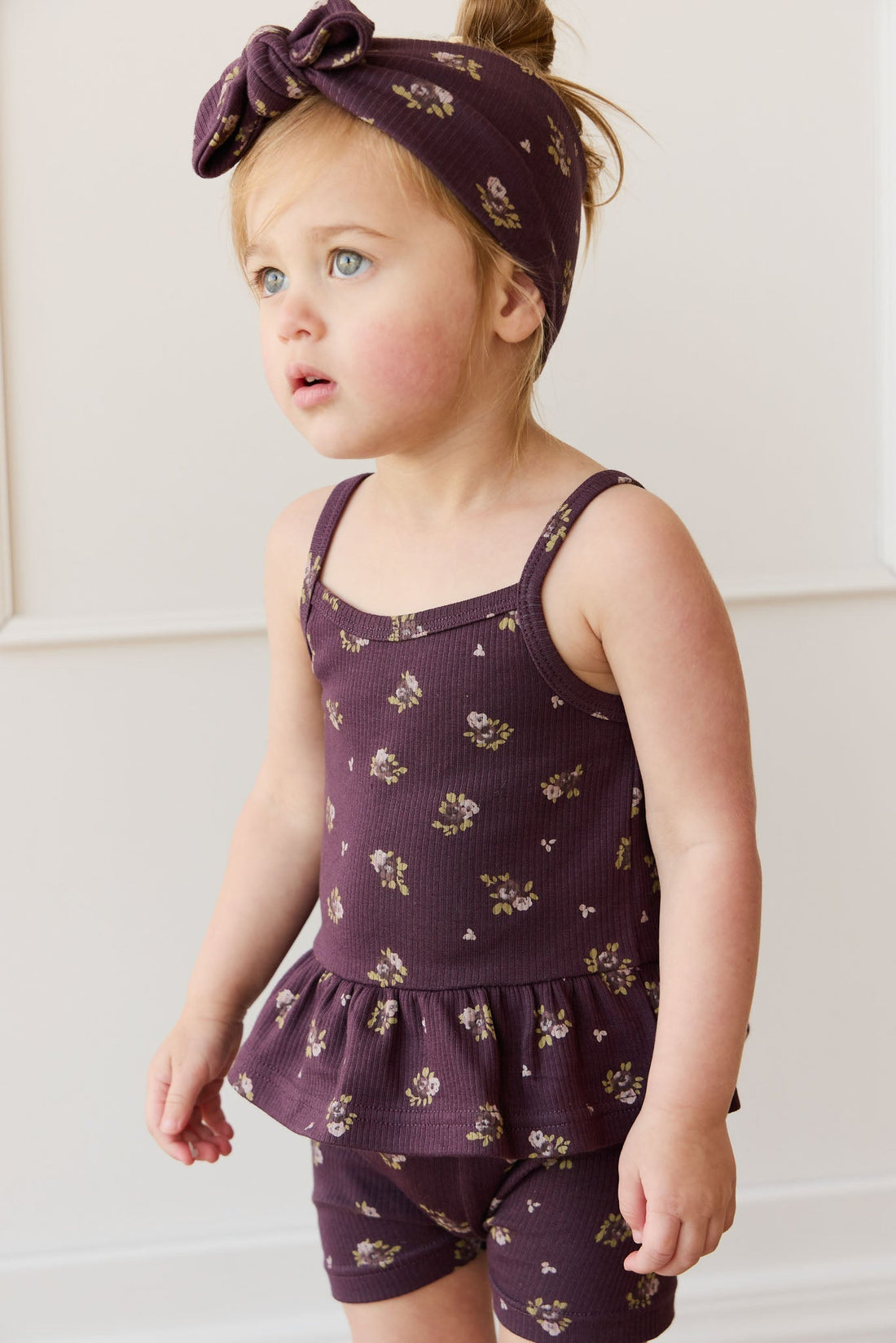Organic Cotton Fine Rib Lillian Top - Simone Huckleberry Childrens Top from Jamie Kay USA