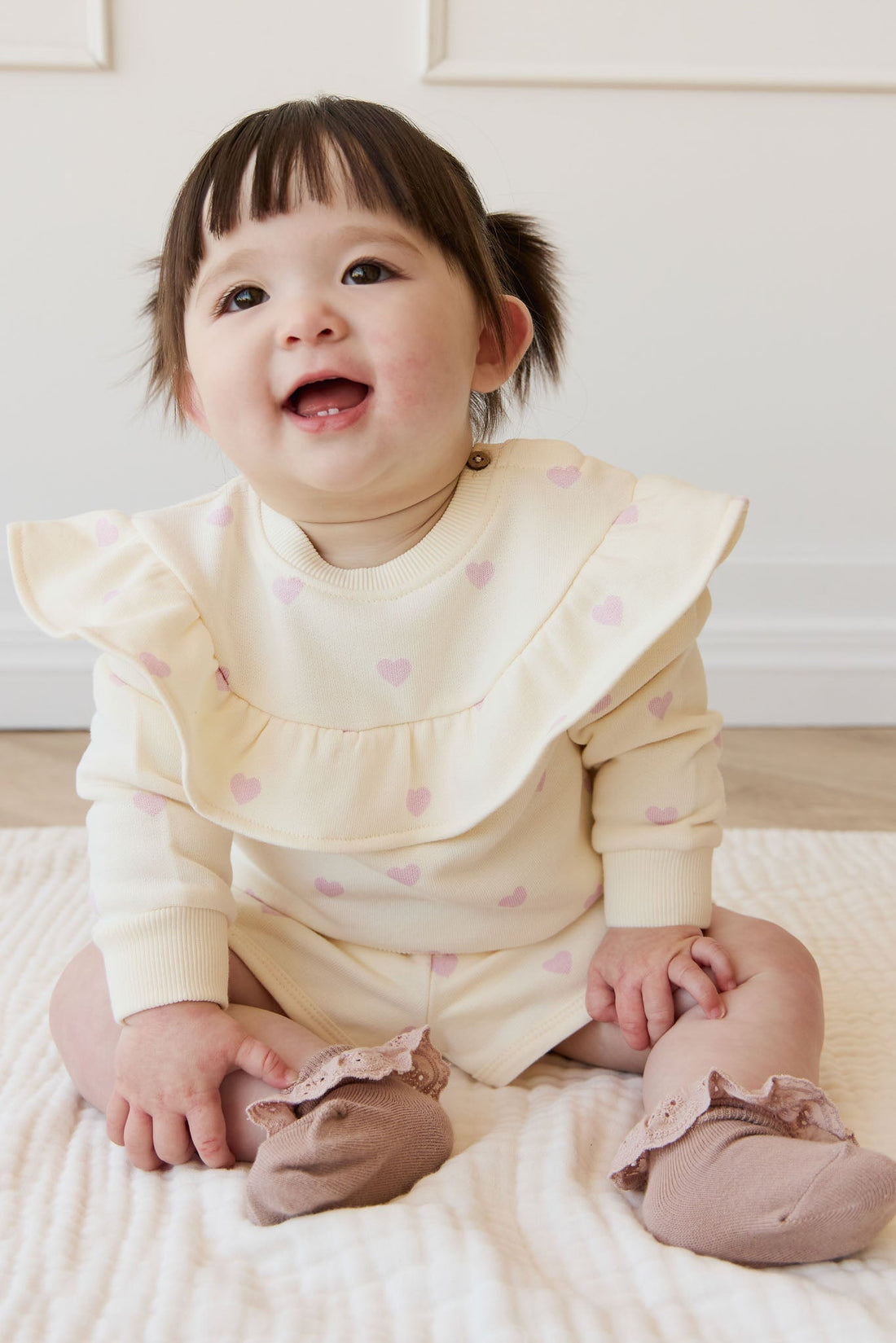 Organic Cotton Mckinley Sweatshirt - Mon Amour Lotus Childrens Top from Jamie Kay USA