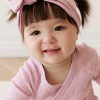 Organic Cotton Modal Lilian Headband - Orchid Marle Childrens Headband from Jamie Kay USA