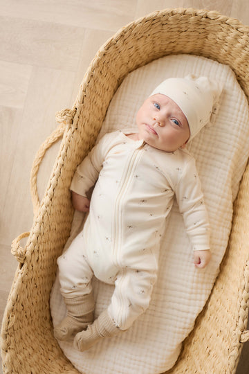 Organic Cotton Reese Zip Onepiece - Bumblebees Childrens Onepiece from Jamie Kay USA