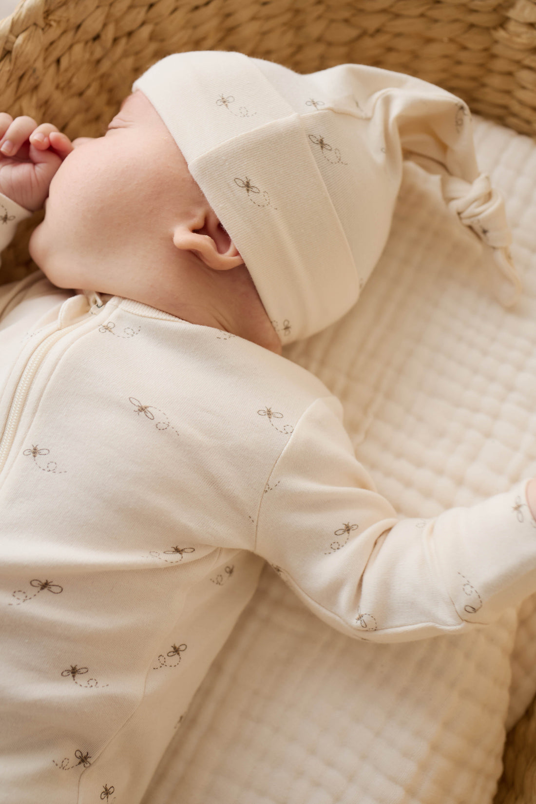 Organic Cotton Knot Beanie - Bumblebees Childrens Beanie from Jamie Kay USA