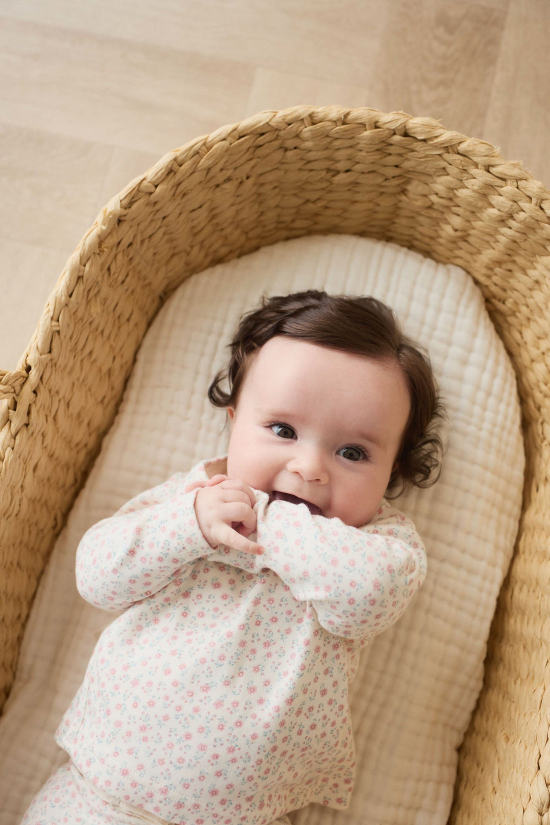 Organic Cotton Wrap Top - Posy Garden Pink Childrens Top from Jamie Kay USA