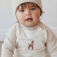 Organic Cotton Tao Sweatshirt Onepiece - Fable Deer Cloud Childrens Onepiece from Jamie Kay USA