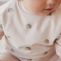 Organic Cotton Kit Sweatshirt - Henry Hedgehog Birch Childrens Top from Jamie Kay USA