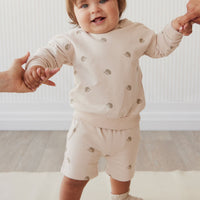 Organic Cotton Andy Short - Henry Hedgehog Birch Childrens Short from Jamie Kay USA