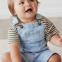 Chase Twill Short Overall - Washed Denim Childrens Overall from Jamie Kay USA