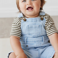 Chase Twill Short Overall - Washed Denim Childrens Overall from Jamie Kay USA