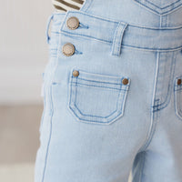 Chase Twill Short Overall - Washed Denim Childrens Overall from Jamie Kay USA