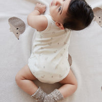 Pima Cotton Noah Playsuit - Fable Deer Cloud Childrens Playsuit from Jamie Kay USA