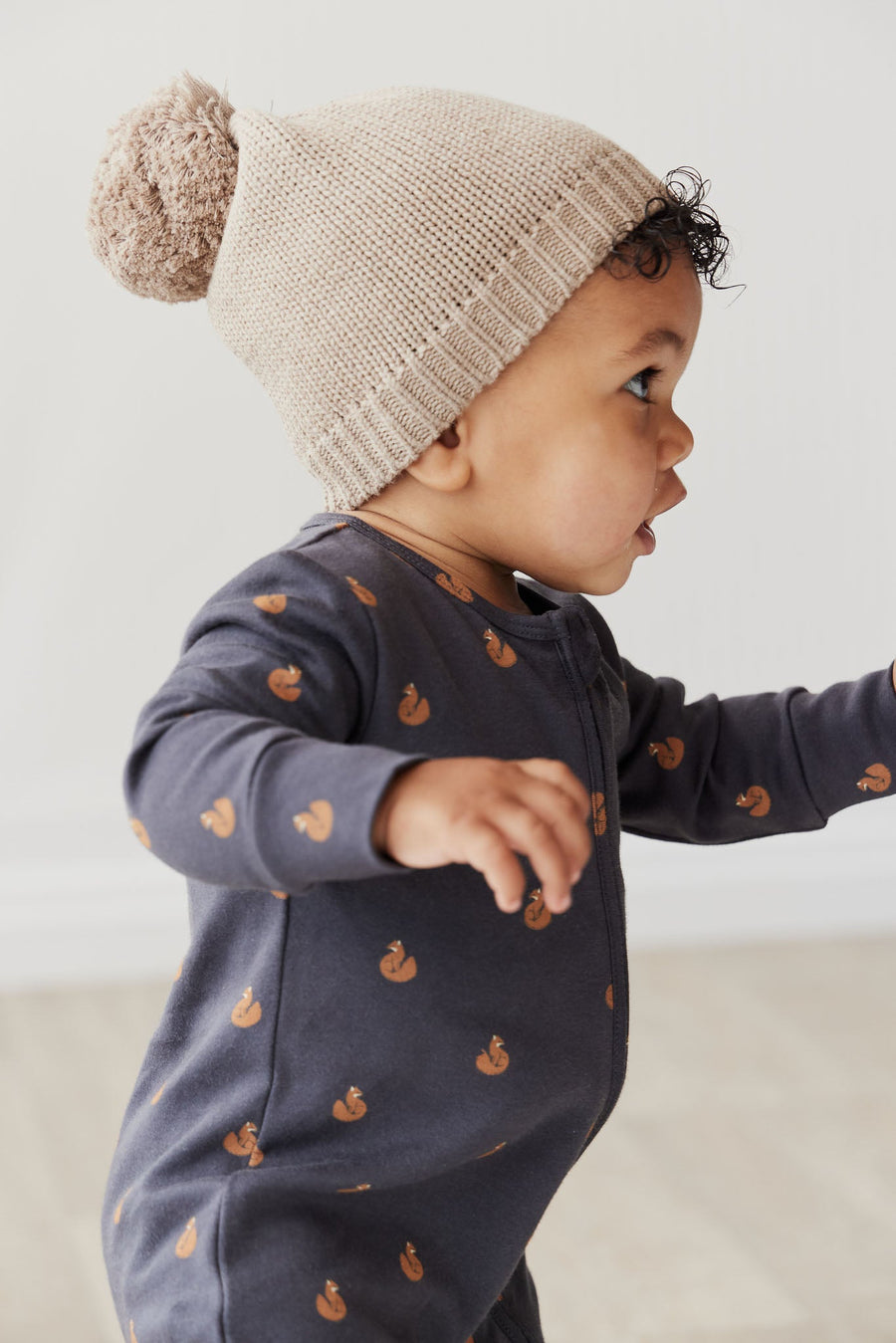 Organic Cotton Reese Zip Onepiece - Fox Cubs Constellation Childrens Onepiece from Jamie Kay USA