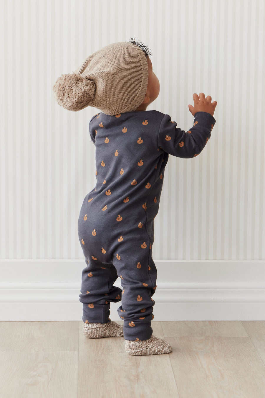 Organic Cotton Reese Zip Onepiece - Fox Cubs Constellation Childrens Onepiece from Jamie Kay USA