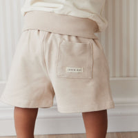 Organic Cotton Jalen Short - Soft Sand Childrens Short from Jamie Kay USA