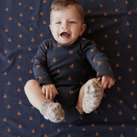 Organic Cotton Fernley Bodysuit - Fox Cubs Constellation Childrens Bodysuit from Jamie Kay USA