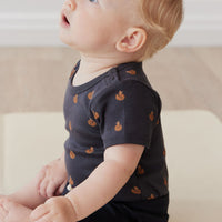 Organic Cotton Hudson Short Sleeve Bodysuit - Fox Cubs Constellation Childrens Bodysuit from Jamie Kay USA