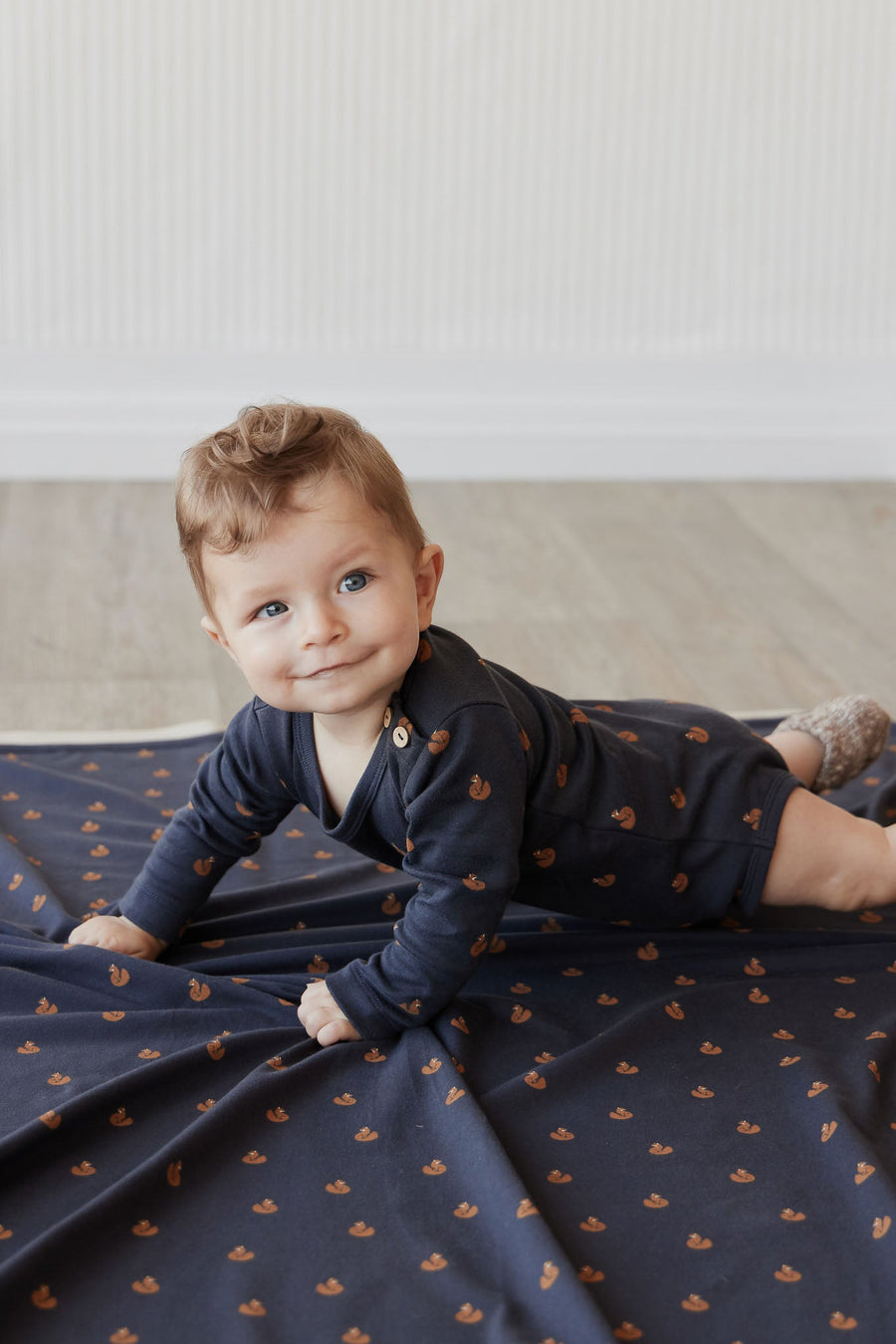 Organic Cotton Fernley Bodysuit - Fox Cubs Constellation Childrens Bodysuit from Jamie Kay USA