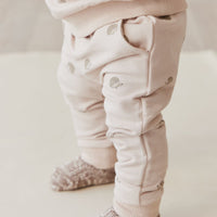 Organic Cotton Morgan Track Pant - Henry Hedgehog Birch Childrens Pant from Jamie Kay USA