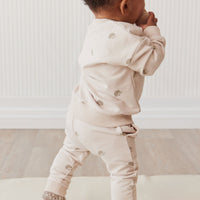 Organic Cotton Morgan Track Pant - Henry Hedgehog Birch Childrens Pant from Jamie Kay USA