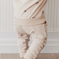 Organic Cotton Morgan Track Pant - Henry Hedgehog Birch Childrens Pant from Jamie Kay USA