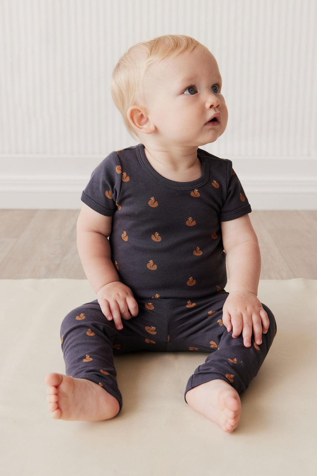 Organic Cotton Everyday Legging - Fox Cubs Constellation Childrens Legging from Jamie Kay USA