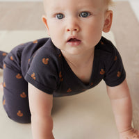 Organic Cotton Hudson Short Sleeve Bodysuit - Fox Cubs Constellation Childrens Bodysuit from Jamie Kay USA