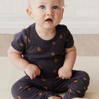 Organic Cotton Hudson Short Sleeve Bodysuit - Fox Cubs Constellation Childrens Bodysuit from Jamie Kay USA