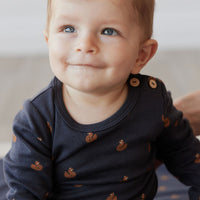 Organic Cotton Fernley Bodysuit - Fox Cubs Constellation Childrens Bodysuit from Jamie Kay USA