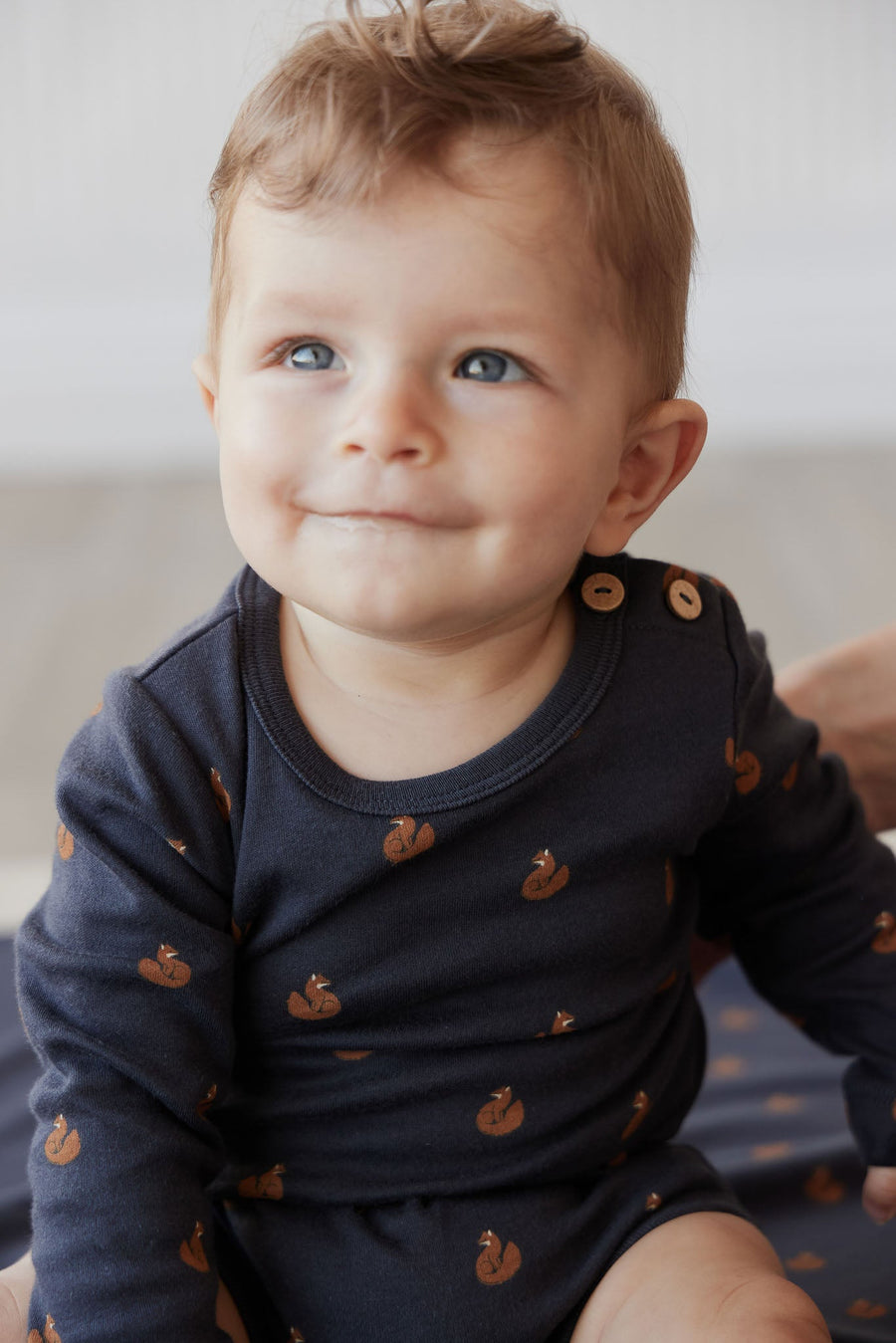 Organic Cotton Fernley Bodysuit - Fox Cubs Constellation Childrens Bodysuit from Jamie Kay USA