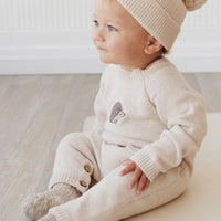 Theo Onepiece - Oatmeal Marle Hedgehog Childrens Onepiece from Jamie Kay USA