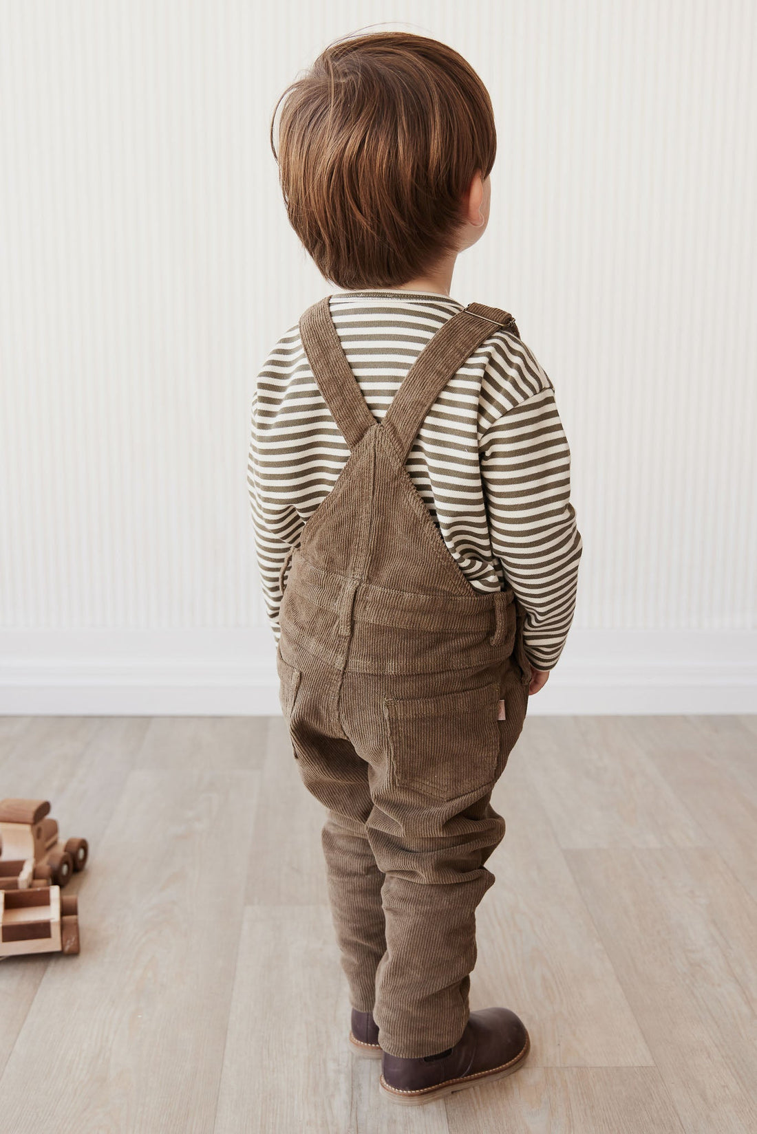 Arlo Cord Overall - Deep Olive Childrens Overall from Jamie Kay USA