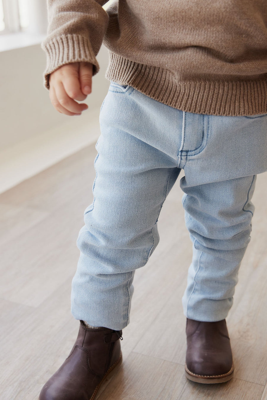 Austin Woven Twill Pant - Washed Denim Childrens Pant from Jamie Kay USA