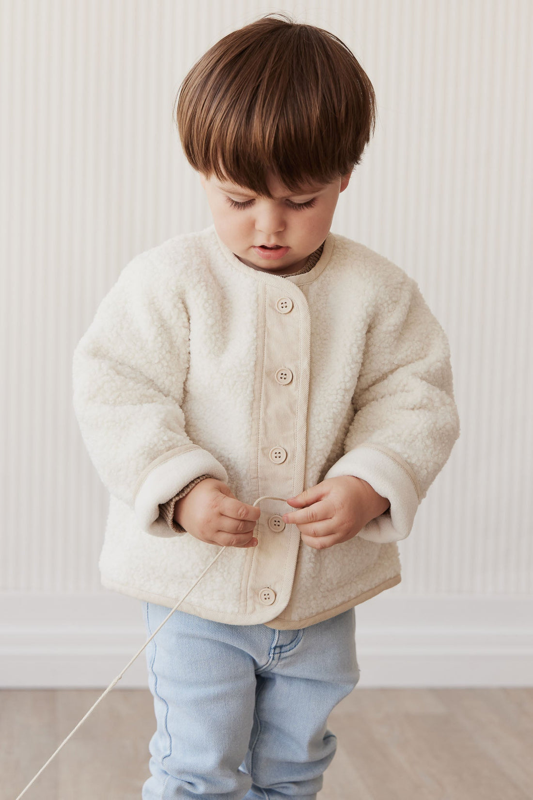 Rylan Sherpa Jacket - Natural Childrens Jacket from Jamie Kay USA