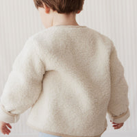 Rylan Sherpa Jacket - Natural Childrens Jacket from Jamie Kay USA