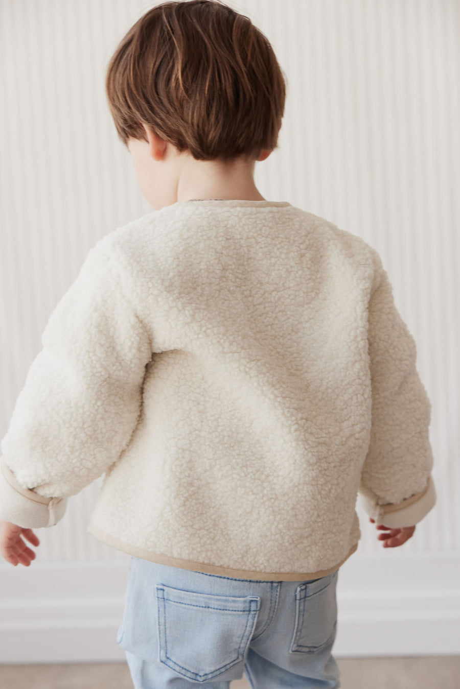 Rylan Sherpa Jacket - Natural Childrens Jacket from Jamie Kay USA