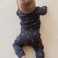 Organic Cotton Reese Zip Onepiece - Fox Cubs Constellation Childrens Onepiece from Jamie Kay USA