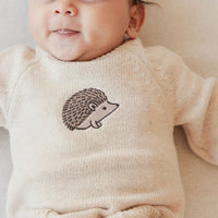 Theo Onepiece - Oatmeal Marle Hedgehog Childrens Onepiece from Jamie Kay USA