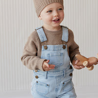 Arlo Twill Overall - Washed Denim Childrens Overall from Jamie Kay USA