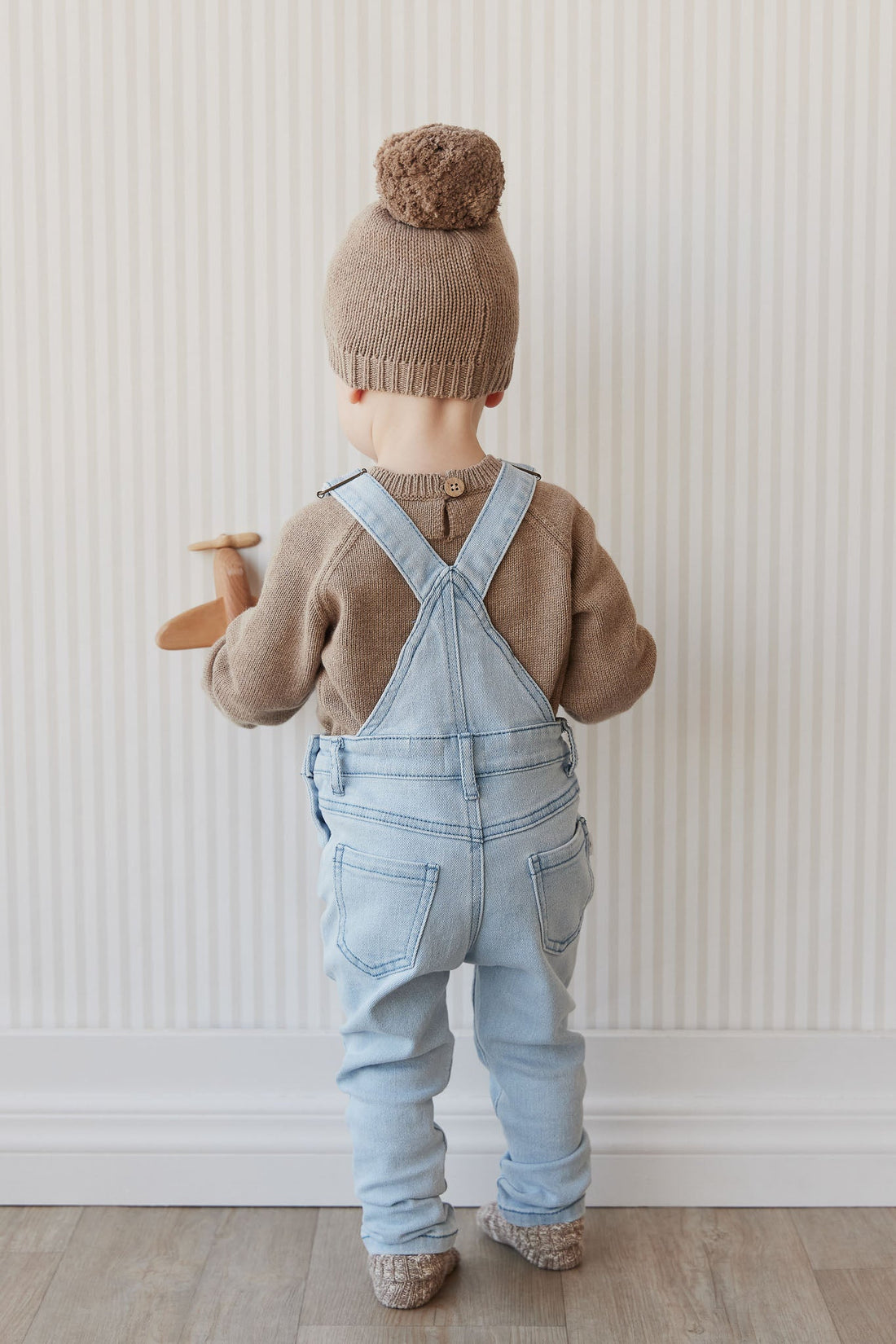 Arlo Twill Overall - Washed Denim Childrens Overall from Jamie Kay USA