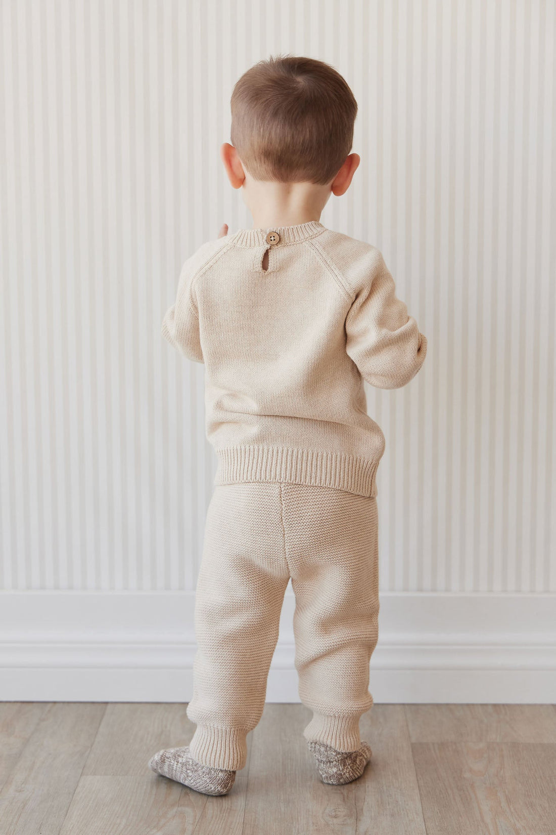 Ethan Pant - Oatmeal Marle Childrens Pant from Jamie Kay USA